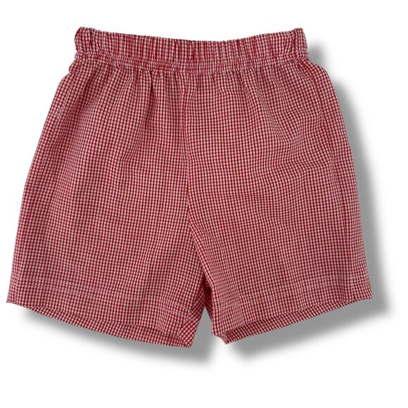 Edgehill Collection Embroidered Smocked Firetruck Shirt Shorts Set Boys Sz 3 Mos - Picture 3 of 5